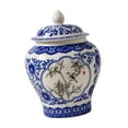 thumbnail image 5 of Ceramic Ginger Jar, Porcelain Jars Chinese Style Traditional Vase Asian Ginger Jar for Wedding Table Decoration Living Room Countertop Party Style C, 5 of 9