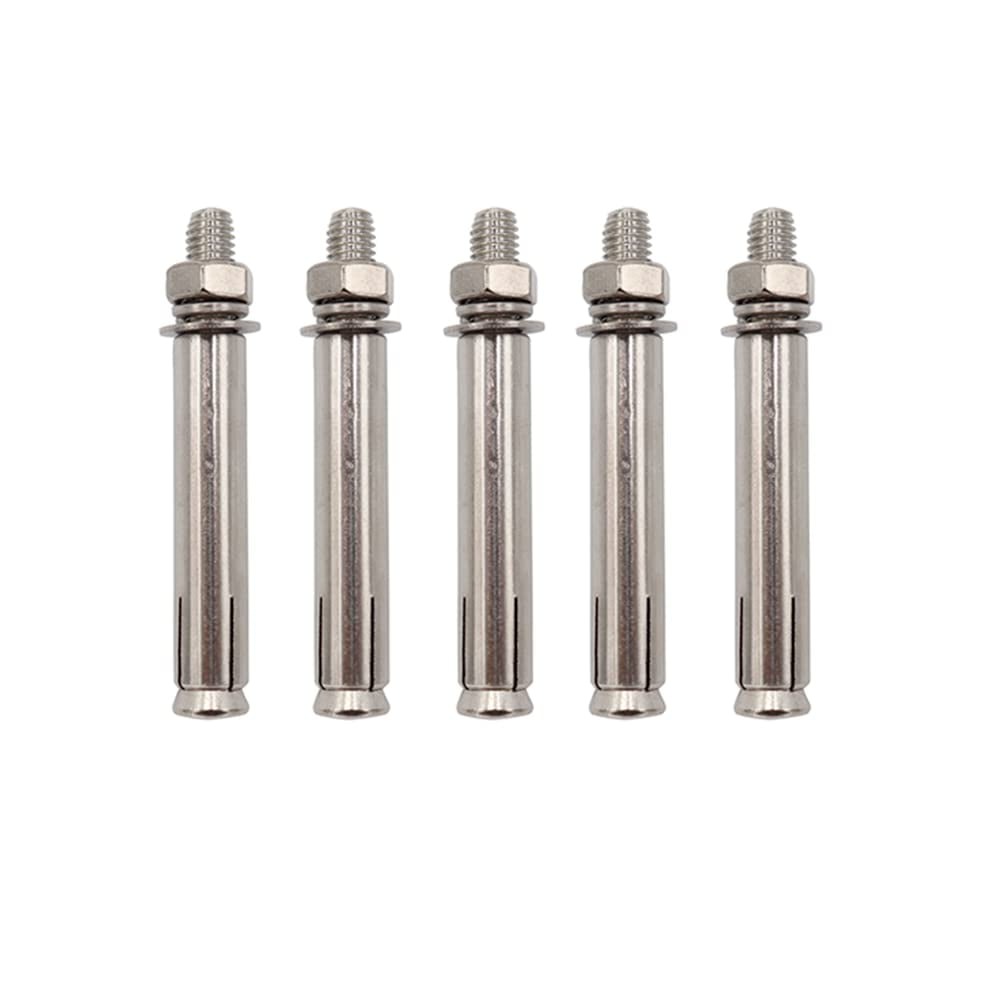 M8x80mm Hex Expansion Bolt 5 Pack Expansion Screws Heavy Duty Bolts