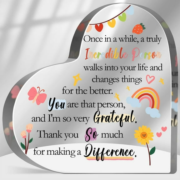 Thank You Gifts For Sister Friends Bff Bestie Friendship Appreciation Gifts Inspirational Quote Gifts For Women Men Cute Motivational Friendship Office Desk Decor 4X4 In