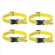 thumbnail image 1 of 4X Collar para Mascotas Reflectante Ajustable Hebilla de Liberación de Seguridad con Campana para Perro (Amarillo), 1 of 4