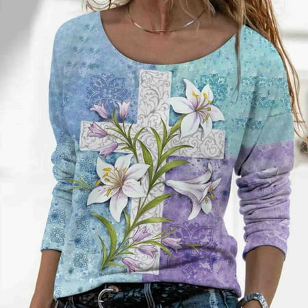 

Juebong Oktoberfest Halloween Christmas Costumes Women Dressy Sweatshirts Fashion Casual Printing Round Neck Long Sleeve Loose T-Shirt Autumn Blouse Pullover Tops