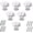Clear, variant on 6 Pcs Crystal Glass Cabinet Knobs 30mm Diamond Shape Drawer Kitchen Cabinets Dresser Cupboard Wardrobe Pulls Handles (30mm, Purple)