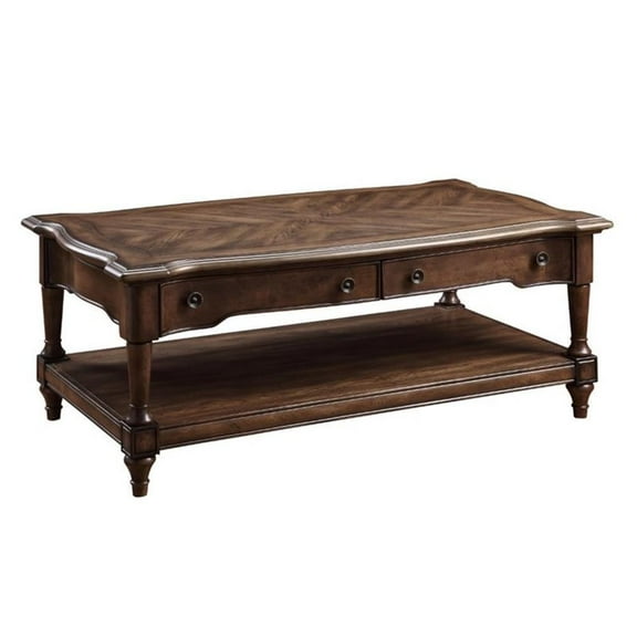 Lexicon Heath Court Wood Coffee Table in Brown