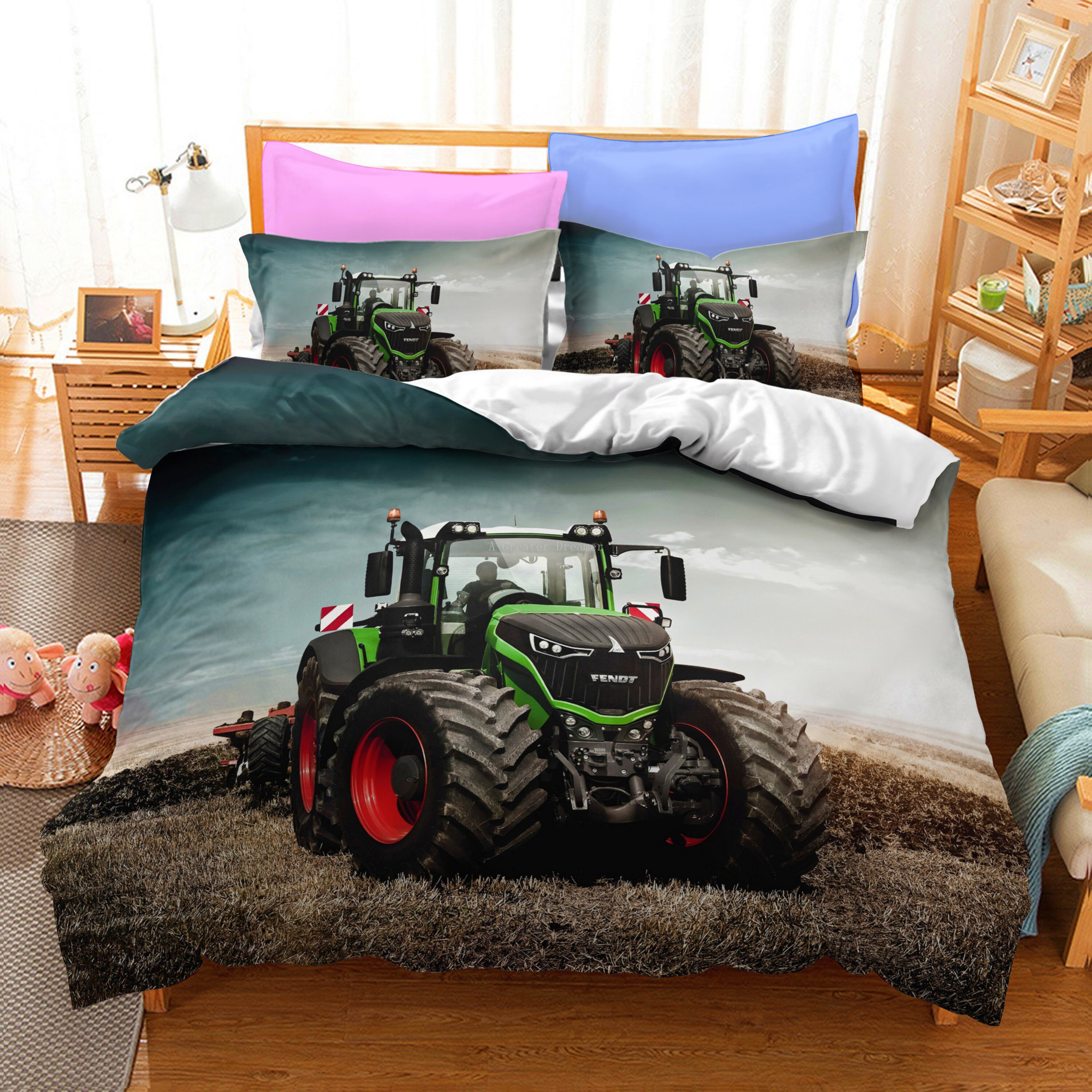 3D Printed Car Bedding Set Racing Car Duvet Cover Sets Boys Bed Linen