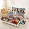 thumbnail image 2 of Manfei Cartoon Seashell Queen Sheets,Calm Sea Water Queen Sheet Sets,Brown,4-Piece,1 Flat Sheet, 1 Fitted Sheet and 2 Pillowcases, 2 of 7