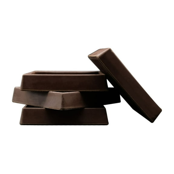 Non-Slip Furniture Pads, Rubber Coasters, Caster Cups - Set of 4 Brown - SCC