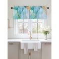thumbnail image 2 of Valances for Windows Abstract Teal Rod Pocket Cafe Window Treatments Valance Curtains for Kitchen Bathroom Laundry Basement Windows 60"x14", 2 of 9