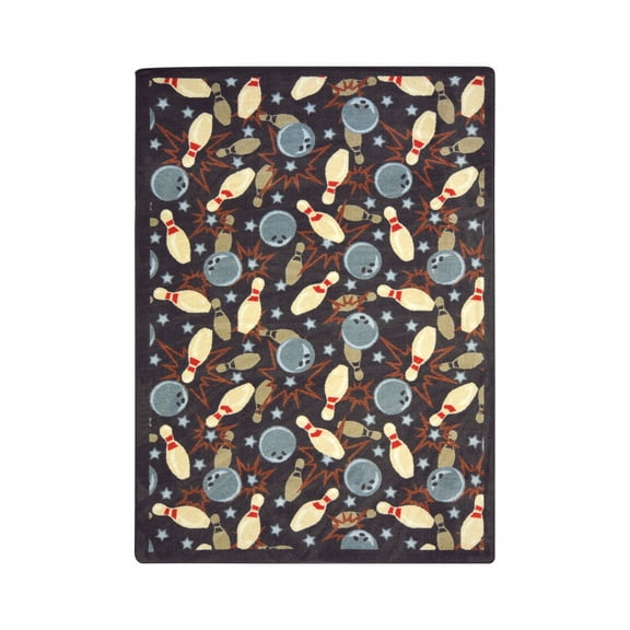 Retro Bowl 3'10" x 5'4" Area Rug In Color Chocolate