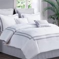thumbnail image 2 of White Comforter King Size,8-Piece Hotel King Comforter Bedding Sets with Matching Bed Skirt, Pillow Shams, Decorative Pillows,Modern Bed Coverings for All Seasons, 2 of 7