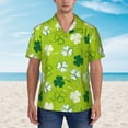 thumbnail image 4 of Bixox Men's Hawaiian Shirts Men's St Patrick's Day7 Print Short-Sleeve Shirt-Medium, 4 of 8