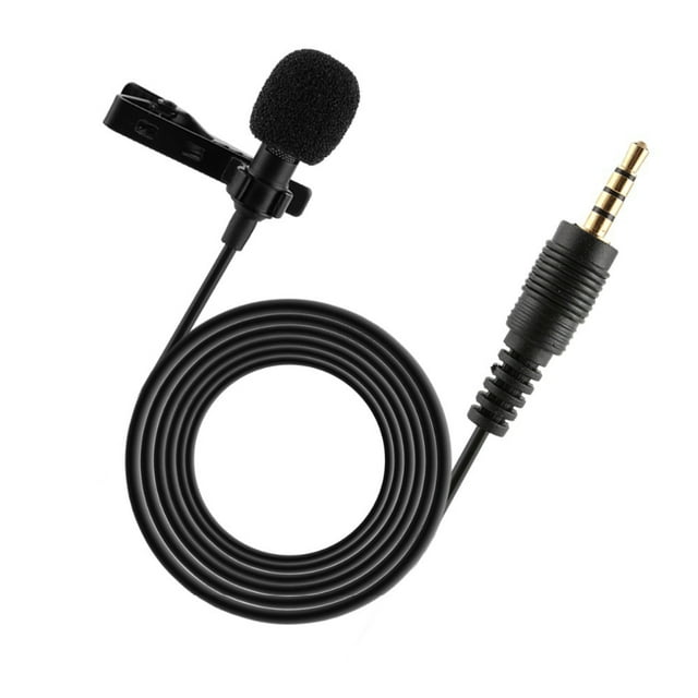 Micrófono Lavalier Irfora Portátil Profesional Grado Lavalier Micrófono Jack de 3,5 mm Manos libres Micrófono omnidireccional Fácil con clip Perfecto para grabación en vivo Irfora Micrófono Lavalier