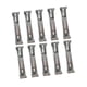 thumbnail image 2 of 10 piezas de perchas para canalones de 5 pulgadas con tornillos preinsertados, Clips de soporte resistentes profesionales plateados, protector de, 2 of 9