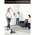 thumbnail image 5 of SUXIANGVAC Cordless Vacuum Cleaner, 33Kpa 8 in 1 Lightweight Stick Vacuum, Anti-Tangle Brush with Green Light, 40mins Runtime Rechargeable Vacuums for Hardwood Floor, Carpet, Pet Hair, Pink, 5 of 9