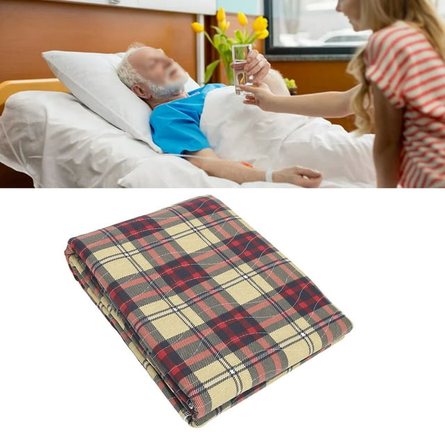 Almohadillas para cama para incontinencia, lavables, enmascaradoras, lavables, reutilizables, almohadillas para mojar la cama, almohadillas un cuadros para adultos, niños