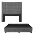 thumbnail image 1 of Box Base Cama king Size + Cabecera Titan Gris Oscuro, 1 of 6