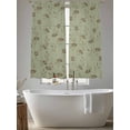 thumbnail image 5 of Sage Green Floral Sheer Curtains 72 Inch Length 2 Panels Set Window Treatments, Vintage Spring Botanical Flowers Rod Pocket Semi Curtains for Living Room/Bedroom/Kitchen Décor, 104"W x 72"L, 5 of 7