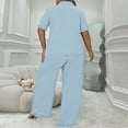 thumbnail image 5 of cfhntfmh Women's Plus Size Pajama Sets Button down Short Sleeve Shirts with Long Pants Sleepwear Loungewear Xl to 4Xl, 5 of 5