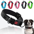 thumbnail image 2 of Pet Collar - Adjustable Length Reflective Strap - Buckle Closure Safety Lock - Metal D-ring Reflective Padded Nylon Dog Collar - for Small Medium Dogs, 2 of 8