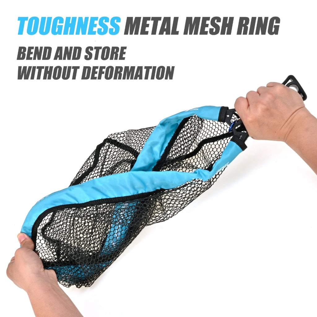 BQBQERT Fishing Net with Comfortable Grip Landing Net Fishing Tackle Tool Foldable Portable for Adult