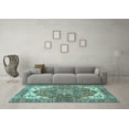 thumbnail image 3 of Ahgly Company Indoor Square Persian Light Blue Traditional Area Rugs, 5' Square, 3 of 4