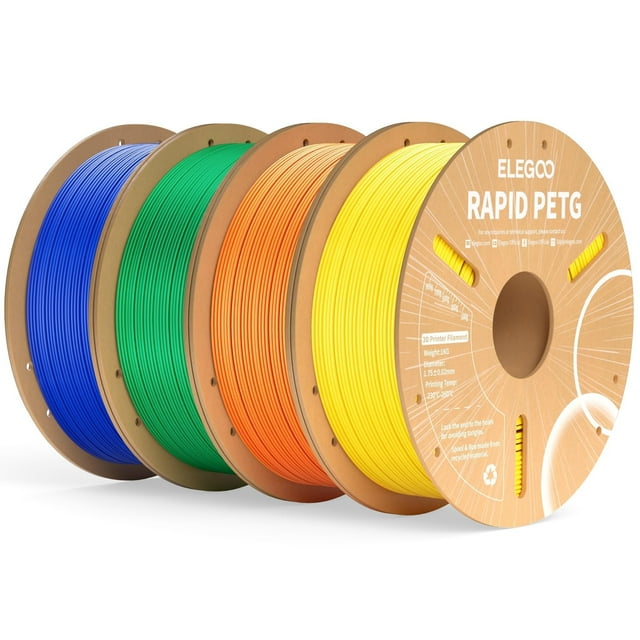 Paquete de filamento para impresora 3D ELEGOO Rapid PETG de 1,75 mm y 4 kg