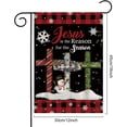 thumbnail image 4 of Jesus is The Reason for The Season Garden Flag - Christmas Garden Flags 12.5x18 Flag Buffalo Plaid Burlap Farmhouse Welcome Decorative Flags For Outside Outdoor Lawn Xmas Decoration, 4 of 6