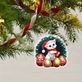 thumbnail image 4 of Pendiente colgante de coche, decoración de árbol de Navidad, colgante para hogar, pendiente de metal, diseño de 2 niveles, para dormitorio, alta visibilidad, fácil instalación, decoración, 4 of 7