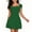 Green, variant on Women's Square Neck Skater Dress, Sexy Double Layer Tiered Ruffle Mini Dresses, Slim Fit Flattering A-Line Summer Cocktail Party Dress