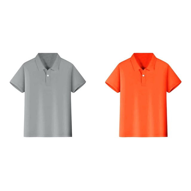 (Lot de 2) Kcodviy Enfants Garçons Filles Court Tout-Petits Garçons Hauts Manche Chemise Fermeture à Boutons Aller Si Fort Haut Tissu Confortable et Doux
