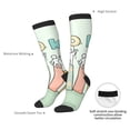 thumbnail image 5 of Picia Women Crew Soft Moisture-wicking Socks Books Pattern Design Cotton Socks, One Size fit All, 5 of 9