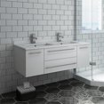 thumbnail image 2 of Fresca Fcb6148-Uns-D-U Lucera 48" Wall Mounted Double Basin Vanity Set - White, 2 of 7