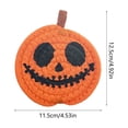 thumbnail image 3 of LNOGEUPG Halloween Woven Cotton Rope Jack O Lantern Trivet Mat, Skull Eye Big Grin Pumpkin Face Non-Slip Heat Resistant Pot Holder, Washable Spooky Themed Hot Dish Pad for Kitchen Dining Table, 3 of 6