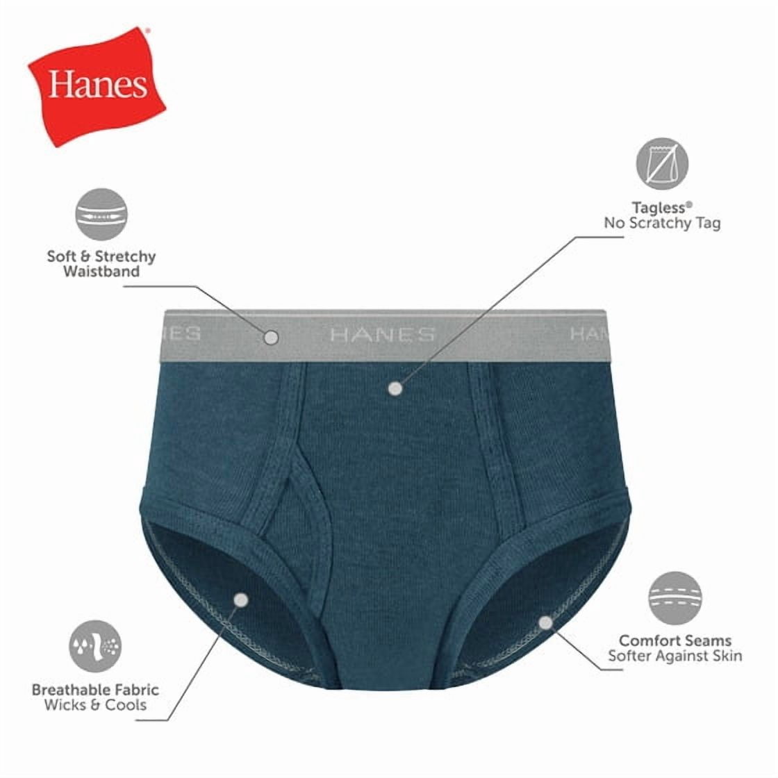 Hanes Infants/Toddlers Briefs Underwear Pack, 10-Pack, Toddler Boy's Cotton Underwear Pack, Tagless