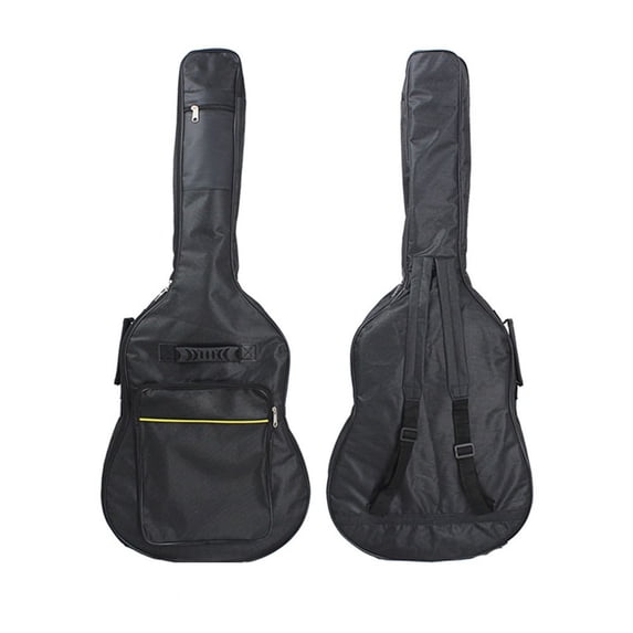 Stylish Fashion Folk Acoustic Waterproof Instrument Bags Women Men Double Straps 600D Oxford Cloth Guitar Container Electric Guitar Case Shoulders Bag Backpack 40/41 Inch Guitar Bag BLACK 39 INCH