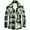 Green, variant on Holloyiver Men'sHooded Plaid Padded Thickened Coat Shirt Jacket Cotton Jacket Green