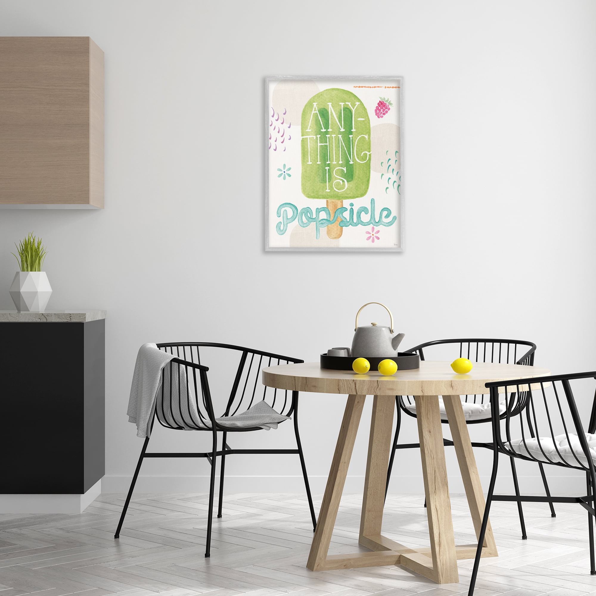 Stupell Industries Uplifting Summer Phrase Food & Beverage Painting Gray Framed Art Print Wall Art, 24 x 30