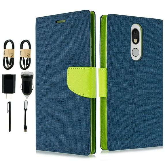 ~Value Pack~ for LG Stylo 5 Case Phone Case Hybrid 2-Tone Wallet Kick stand Card Pocket Pouch Screen Flip Cover