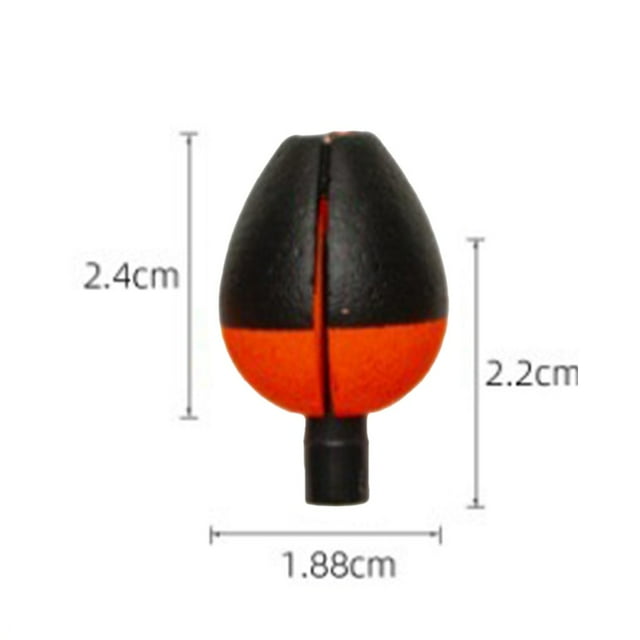 Splihome 10Pcs Long Shot Oval Positioning Float with Pipe Plug Carp Fishing Trout Floats red