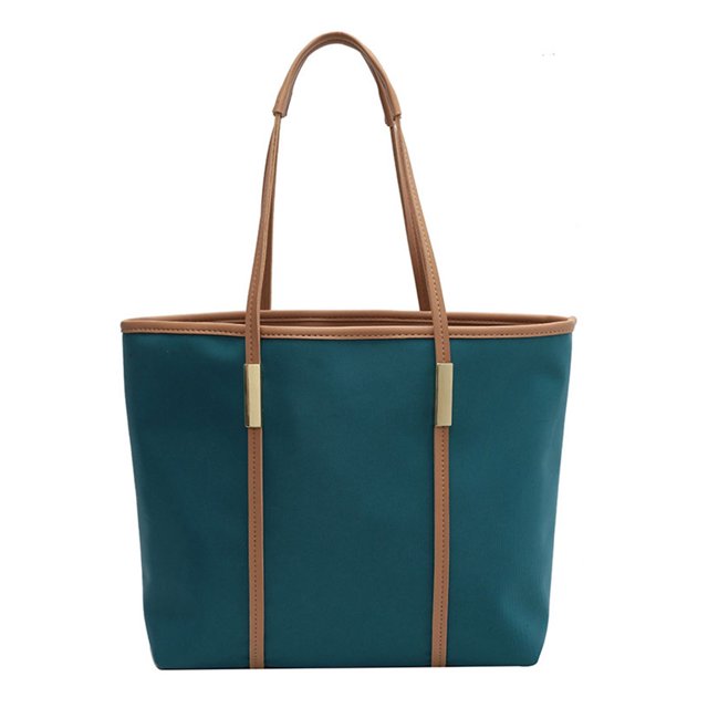 Hukapapa Bolso de hombro para mujer, bolso con asa superior, bolso plegable de fin de semana, color azul