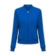 thumbnail image 5 of Sheghy Women Spring Light Zip Jacket Solid Long Sleeve Pocket Casual Daily Coat Zip-Up Blue M, 5 of 9