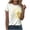 Yellow, variant on vigerkar Dandelion Graphic Floral T-Shirt Women Casual Summer Boho Tops Holiday Wildflowers Tee Shirts (Purple, L)
