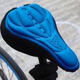 thumbnail image 1 of Funda de cojín para sillín de bicicleta de montaña transpirable, suave y gruesa, para bicicleta de carretera, con esponja 3D de polímero, color azul, 1 of 5