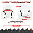 thumbnail image 2 of Krator 15" Clear Tinted Windscreen Windshield Compatible with Triumph Bonneville America (2002-2006) Fits 7/8" or 1" Handlebars, 2 of 7