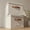 Ivory, variant on Decorative File Organizer Box Set of 2 - Collapsible Linen Filing Cabinets w/Handles Are Perfect to Store all Your Documents & Hanging File Folders - Portable Easy Slide Crates with Lid