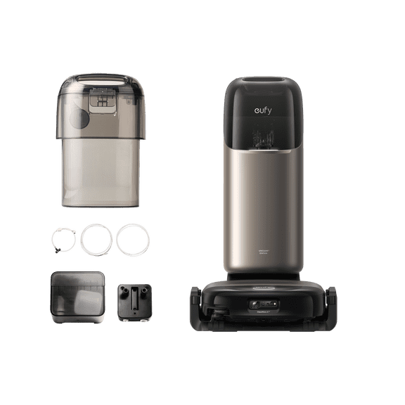 eufy Robot Vacuum Omni S2 + Auto Refill and Drainage System,99.99% Germ Removal, HydroJet™ 2.0 Always Self-Cleaning Roller Mop, 30,000 Pa Fade-Free Suction, 5-Layer Filtration