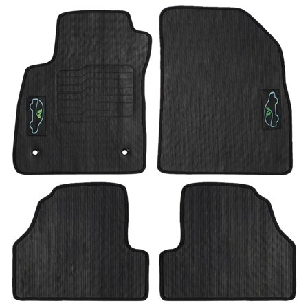 Floor Mats For 2013 to 2023 Chevrolet Trax and Buick Encore (Not for GX Models) All-Weather, Front and Rear, Black - ecoMats