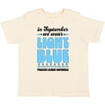 thumbnail image 3 of Inktastic In September We Wear Light Blue Prostate Cancer Awareness Boys or Girls Toddler T-Shirt, 3 of 5