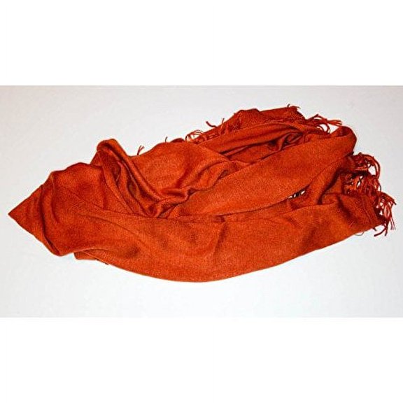 Rust Red Orange Pashmina Style Scarf