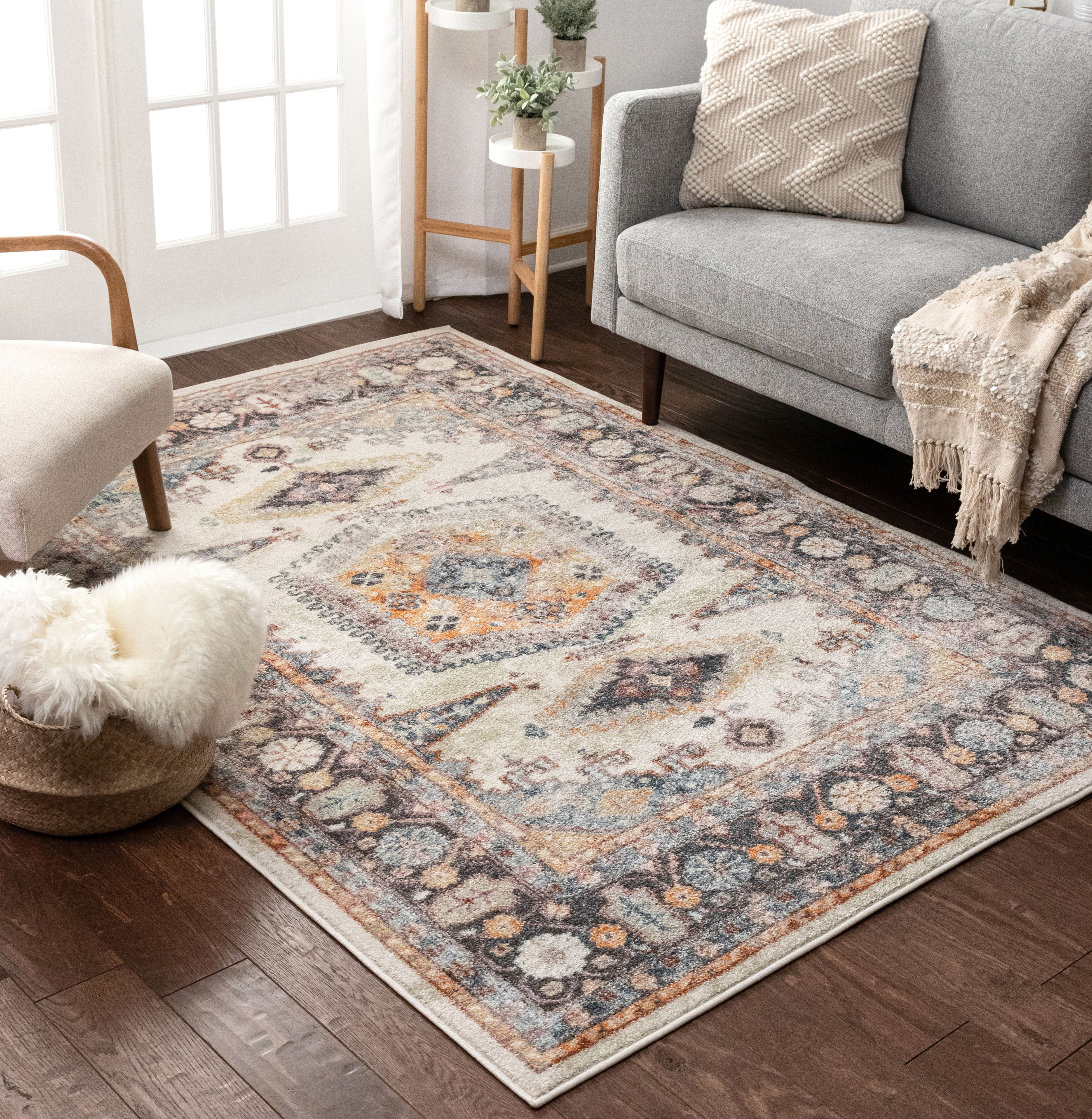 Well Woven Roslind Bohemian Vintage Pastel Oriental Medallion Pattern