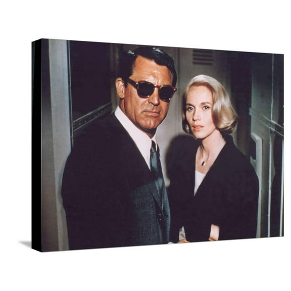 Art.com North by Northwest, Cary Grant, Eva Marie Saint, 1959 Stretched Canvas Print Wall Art, 24" x 18"